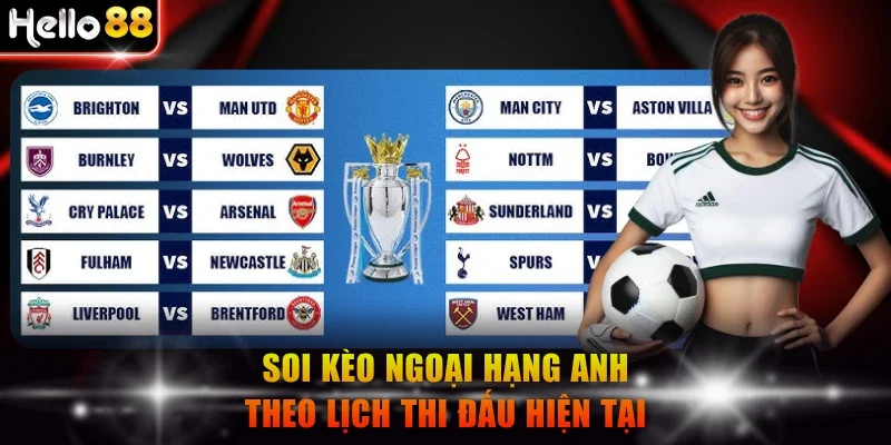 Soi kèo Ngoại hạng Anh theo lịch thi đấu hiện tại